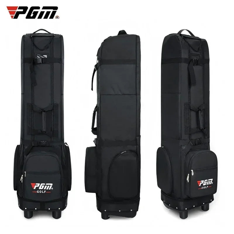 Housse de voyage golf pliable à double zip – vues de face, de côté et de dos