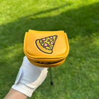 Putter maillet à faible couple – couvre-putter à motif pizza tenu à la main