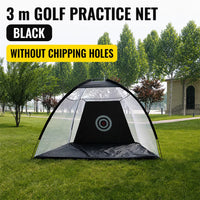 Filet de golf dôme 3 m – version noire sans trou de chipping sur l'herbe