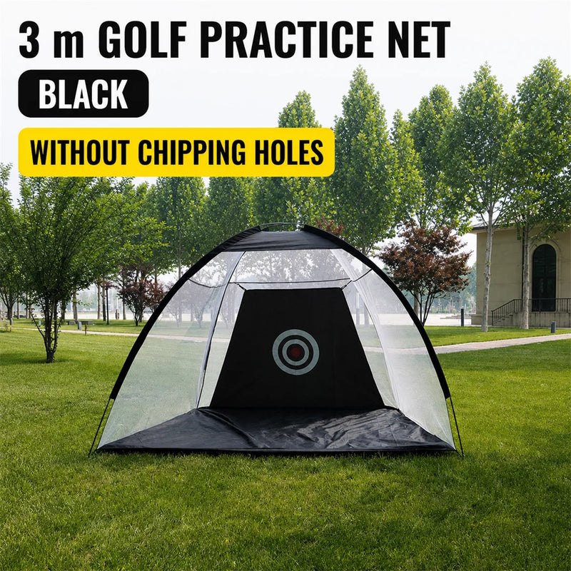 Filet de golf dôme 3 m – version noire sans trou de chipping sur l'herbe