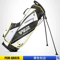 Sac de golf trépied léger – coloris blanc et noir, liseré jaune