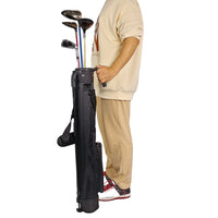 Sac de golf pencil avec trépied – sac porté à la main avec ses clubs, vue de face