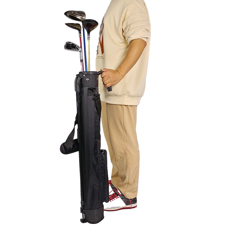 Sac de golf pencil avec trépied – sac porté à la main avec ses clubs, vue de face