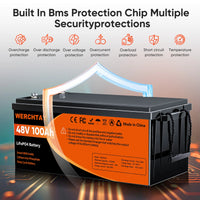 Batterie lithium voiturette de golf 48 V 100 Ah LiFePO4 avec BMS intégré