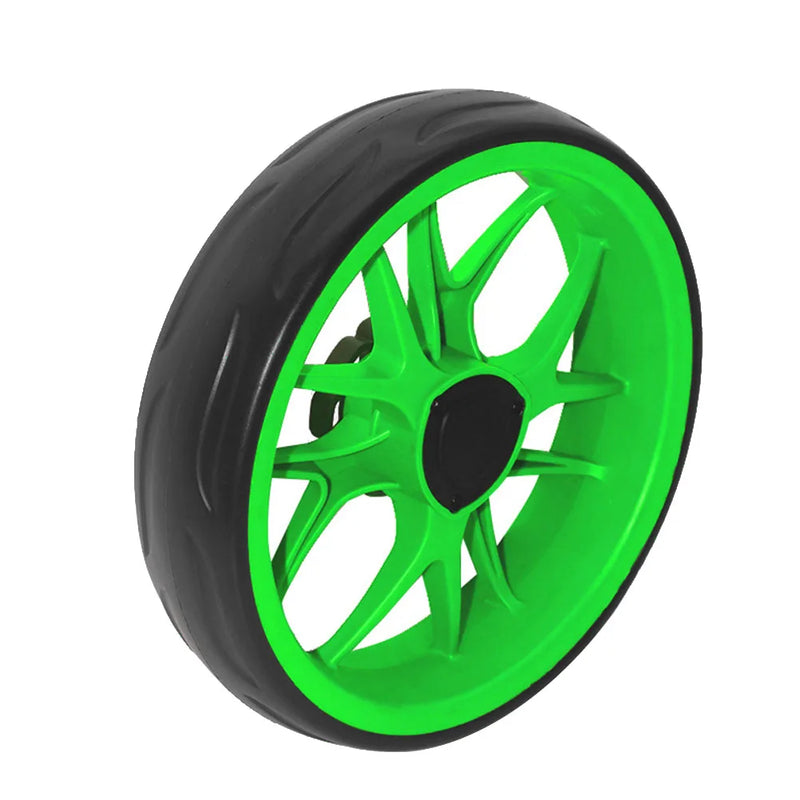 Roue de chariot de golf – jante verte, vue de trois quarts