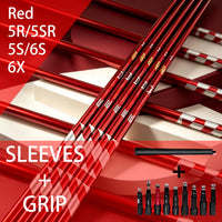 Manche de golf graphite rouge 45 pouces, adaptateur et grip pour driver