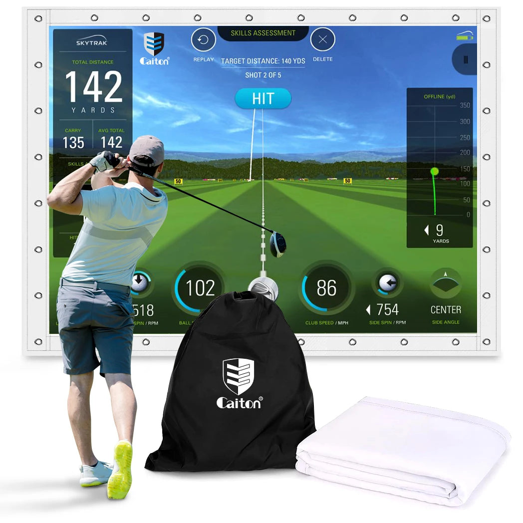 Écran d'impact de simulateur de golf HD double couche en 4 tailles