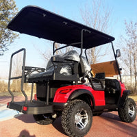 Voiturette de golf électrique tout-terrain – vue arrière avec barre de maintien de la plateforme