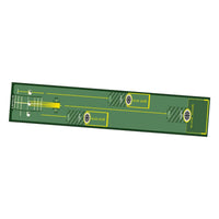 Tapis de putting golf 240 x 28,5 cm – motif vert à zones de réussite et zones à éviter